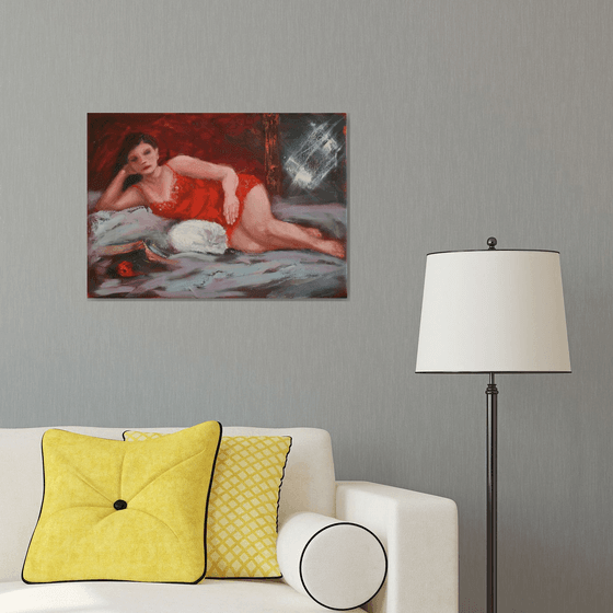 Scarlet Mood... /  ORIGINAL PAINTING