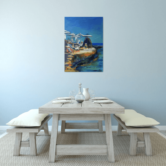 Sunlit Retreat by the Sea