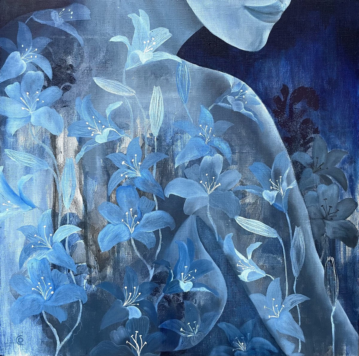 Blue lilies by Olga Sennikova