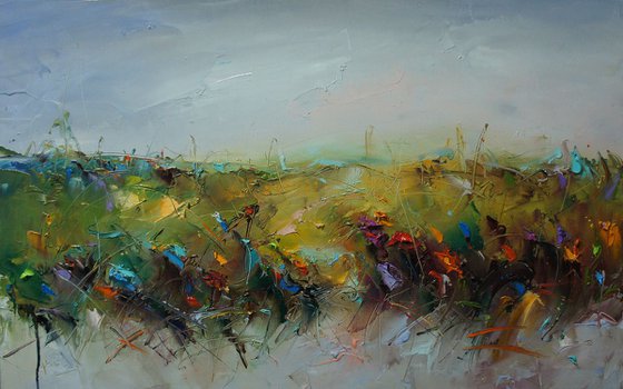 Colors in the Fields , Oil Painting