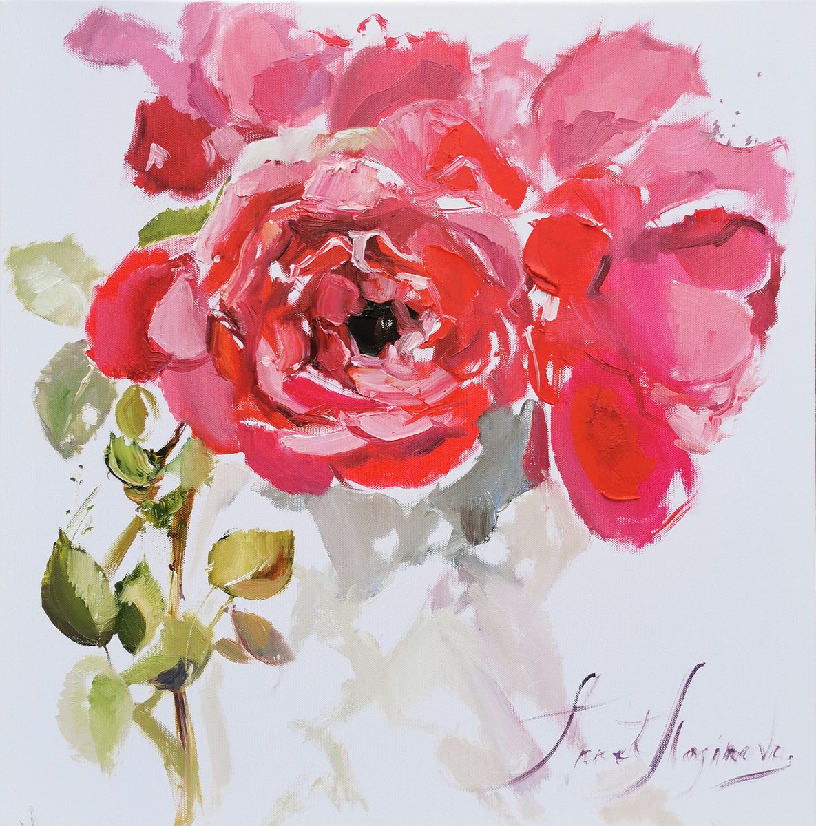 Poppy Flowers Oil Painting by Annet Loginova