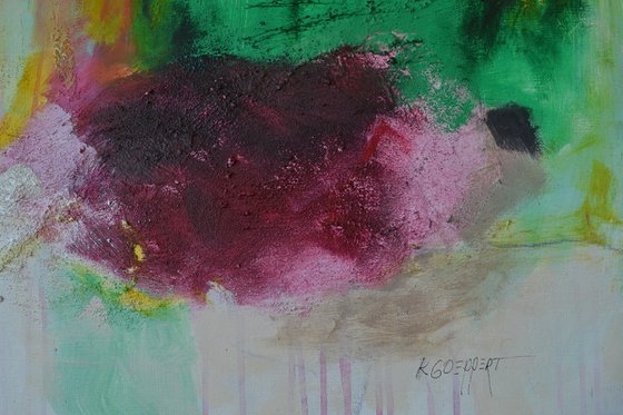 Pentecost - large vibrant abstract painting