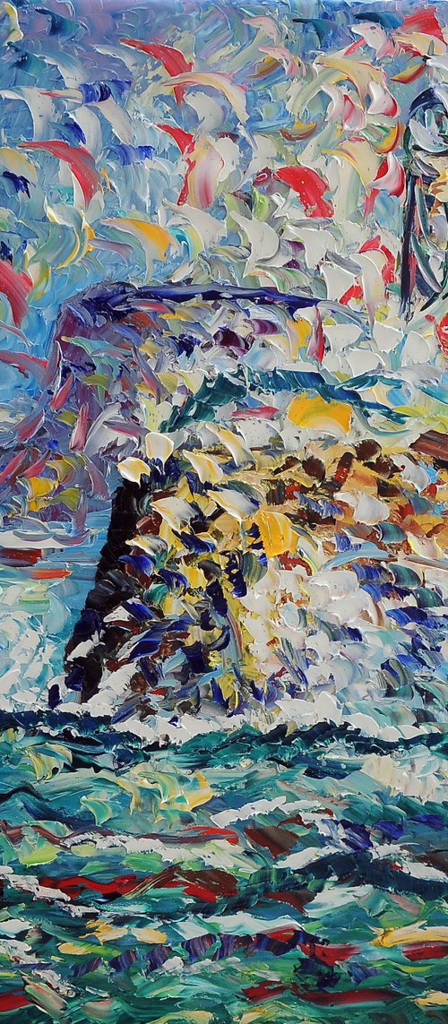 faro con onde by Antonino Puliafico