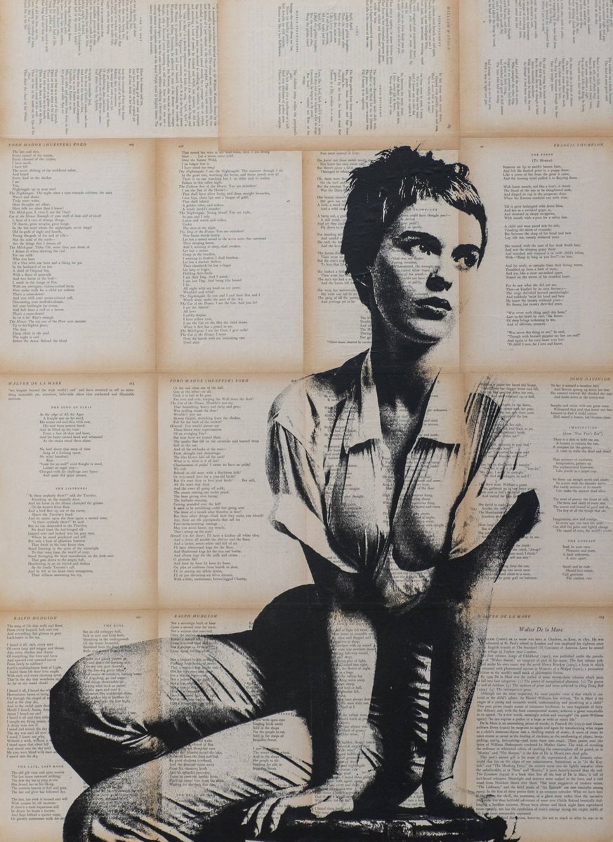 Jean Seberg Painting by Dane Shue by Dane Shue