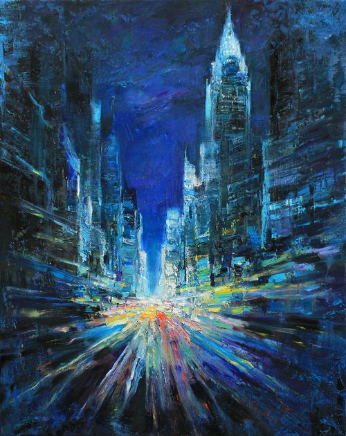 Street lights in New York City by Alisa Onipchenko-Cherniakovska