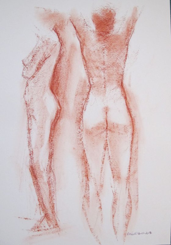 Standing female nude