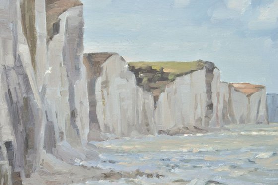 February 24, white cliffs on the French Channel coast