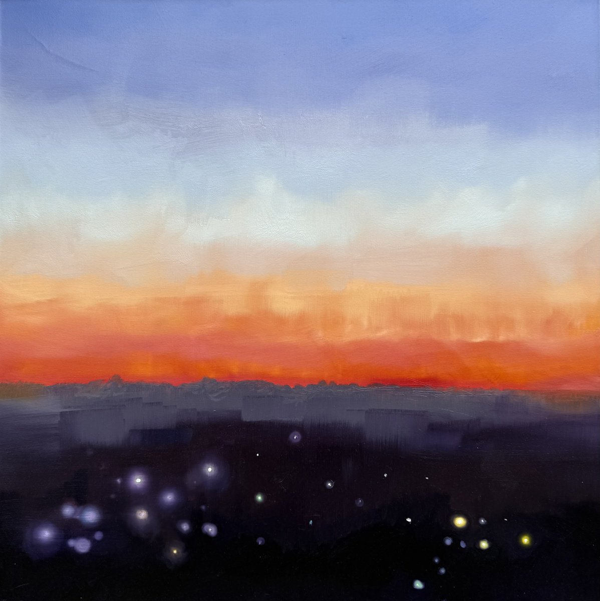 Minchinhampton Common Sunset By Jessica Bleasby, 39 X 39, Artwork For Sale On Artfinder