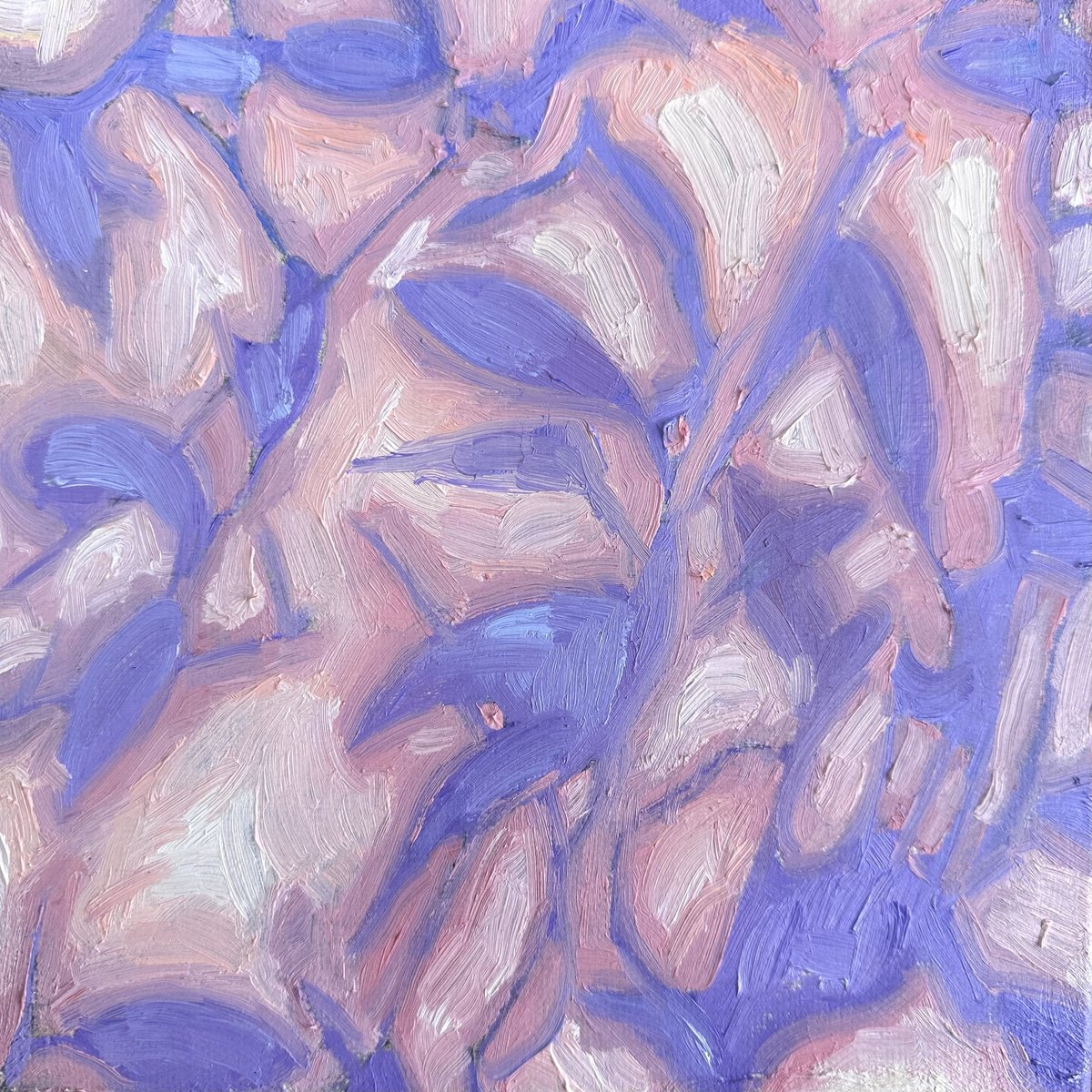 Organic Abstract Oil Painting By Nataliya Lemesheva, 8 X 8", Shadow 25, Original Artwork