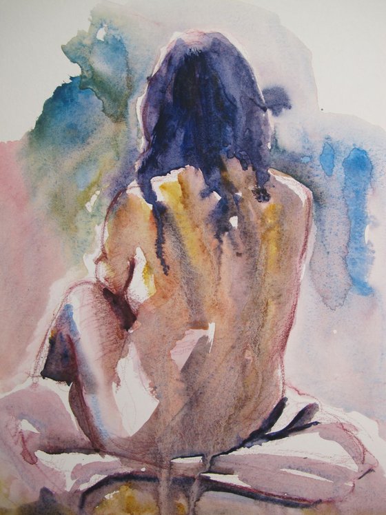 Seated female nude