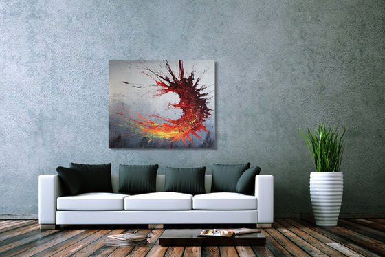 Twisting Fire III (Spirits Of Skies 120127) (120 x 100 cm) XXL (48 x 40 inches)