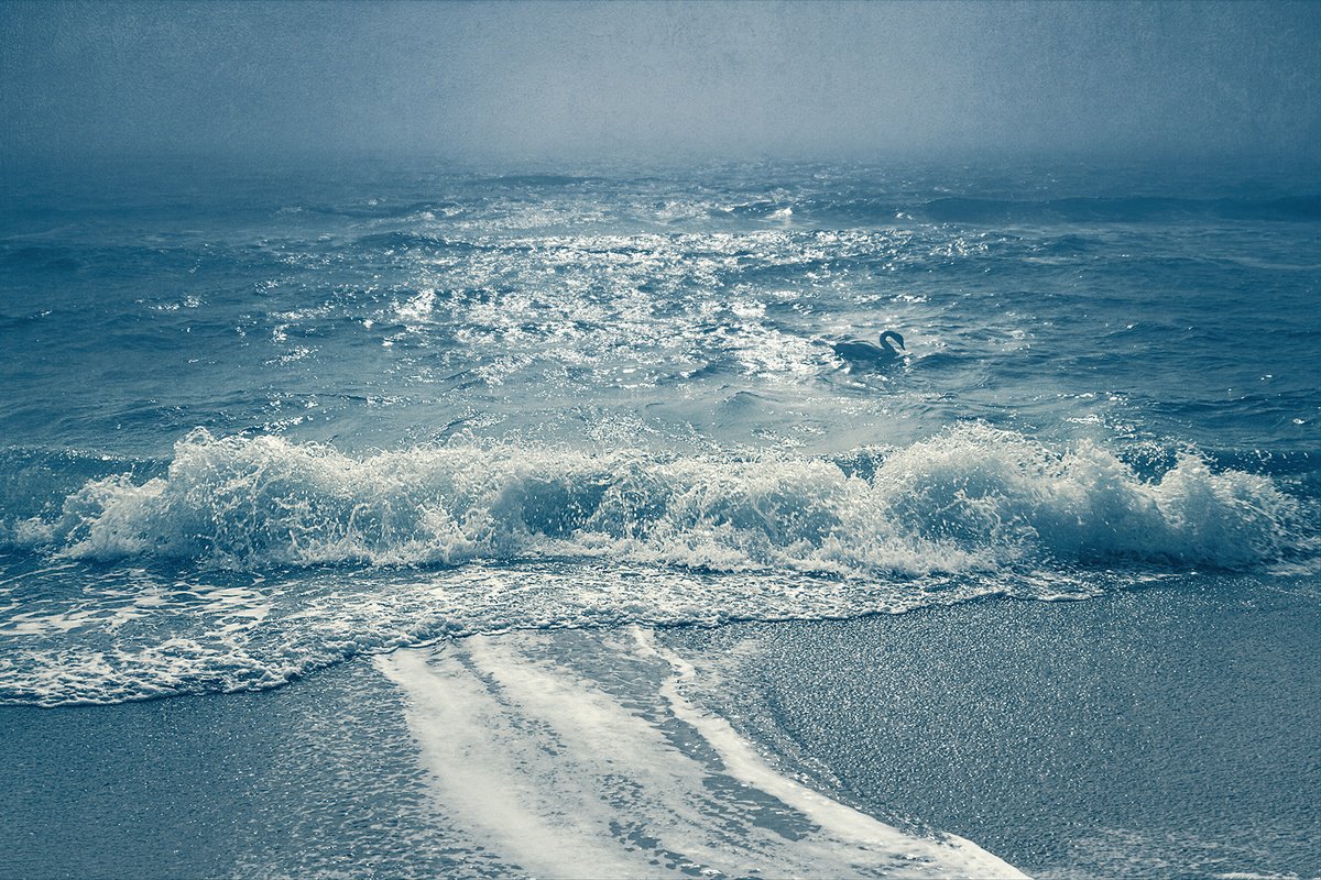 Impressionistic Landscape Photograph By Valerix, 30 X 20", Ocean Of Solitude., Original Artwork