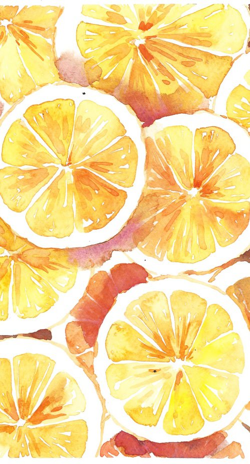 Oranges watercolor by Tanya Amos