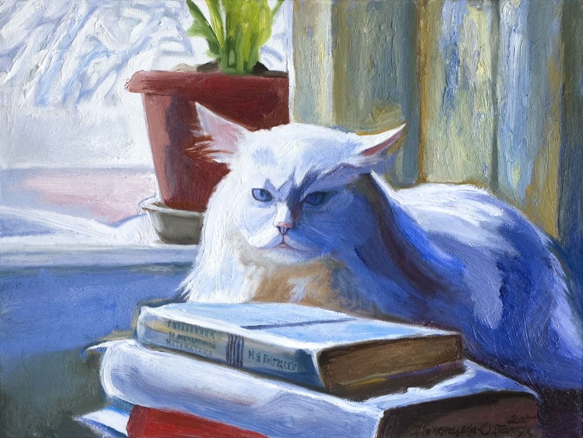 Cat-philosopher by Olena Kamenetska-Ostapchuk