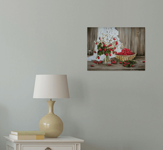 Strawberries, Rustic Still Life