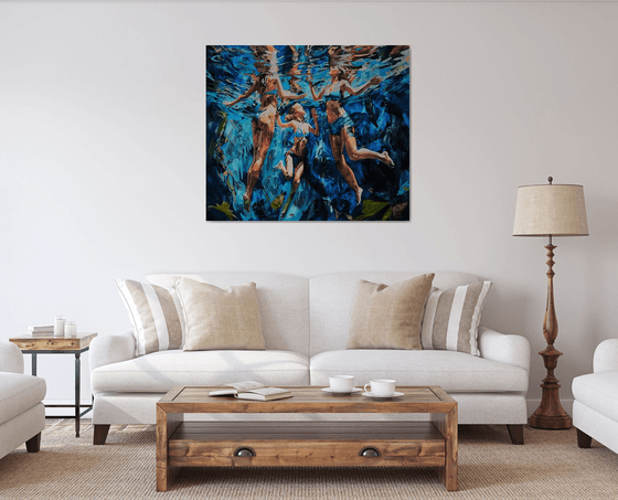 Under the water's shine