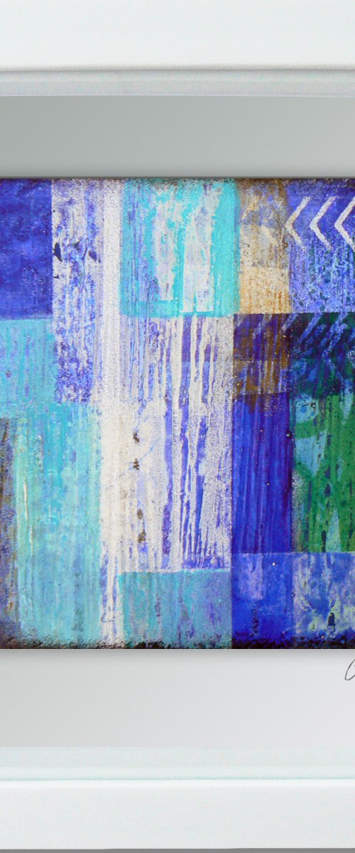 Framed ready to hang original abstract  - Cahier #17 by Carolynne Coulson