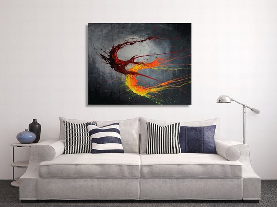 Twisting Fire IX (Spirits Of Skies 080195) (100 x 80 cm) XXL (40 x 32 inches)