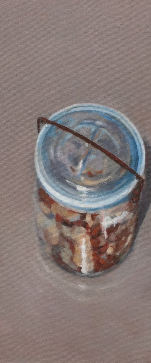 Glass Jar with Mixed Nuts by Eri Ishii