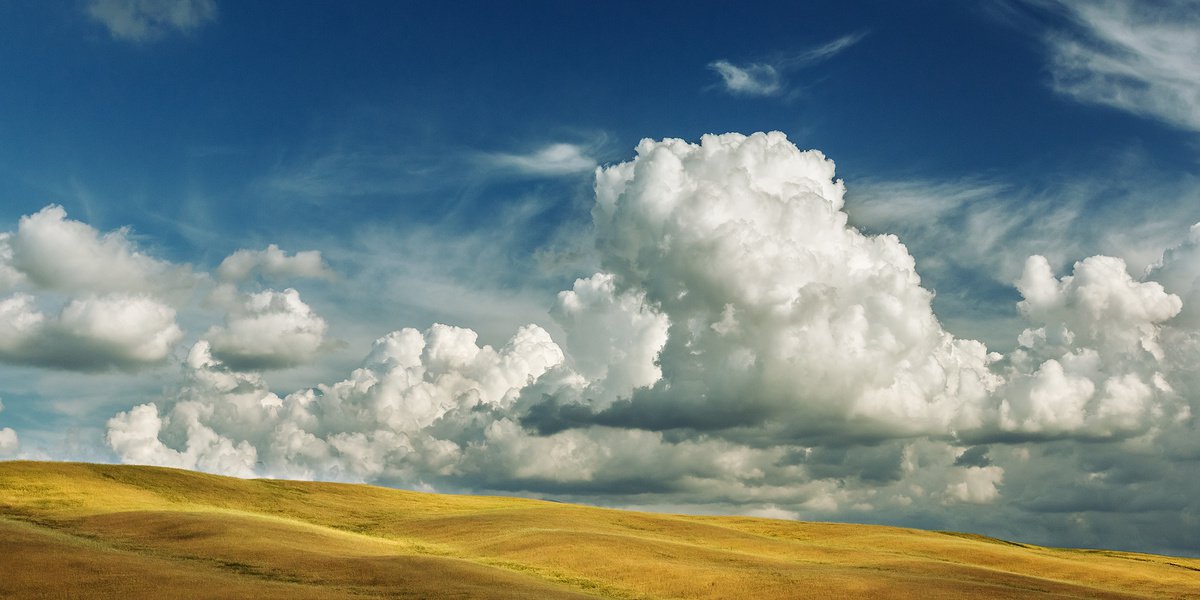 Photorealistic Landscape Photograph By Peter Zelei, 63 X 33", Summer In Tuscany, Original Artwork
