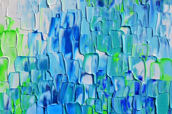Relief Blue 32 - Large Abstract Ocean