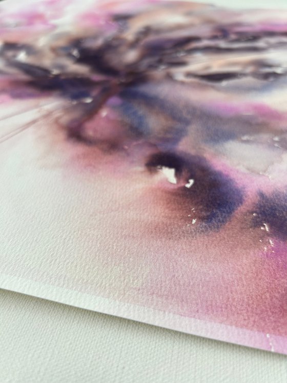 Abstract flower in dark colors