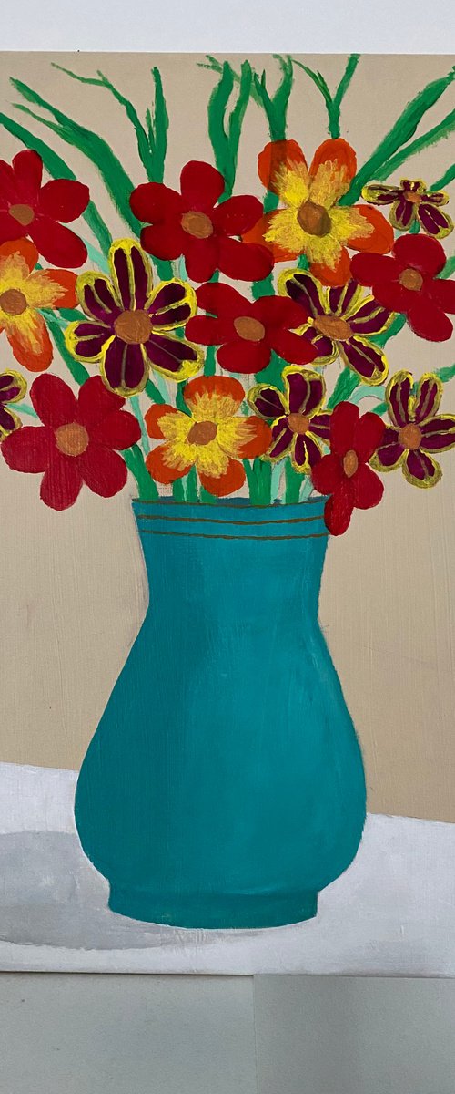 Pams Flowers by Alan Horne Art Originals