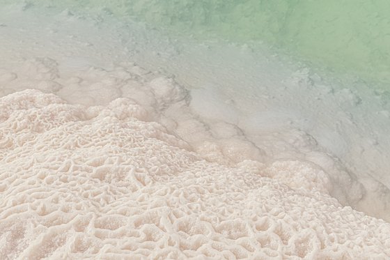Dead Sea. Salt above water
