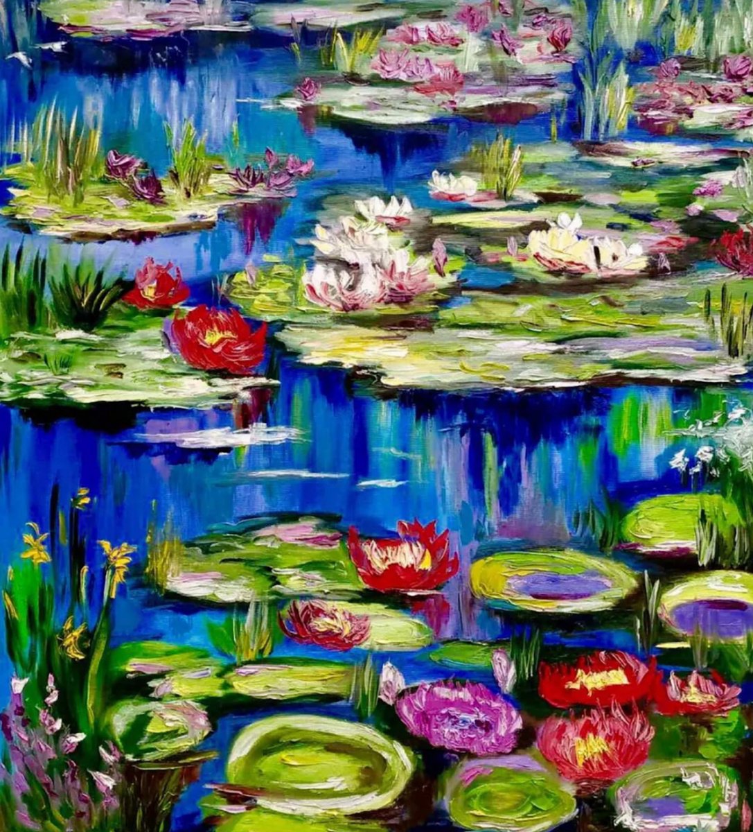 Pond In Giverny By Olga Koval, 32 X 36, Artwork For Sale On Artfinder