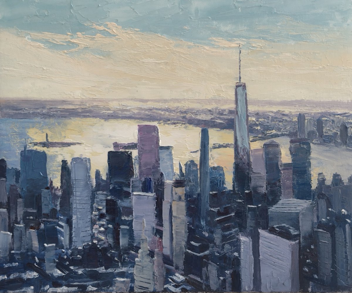 Manhattan skyline, New York by Roberto Ponte