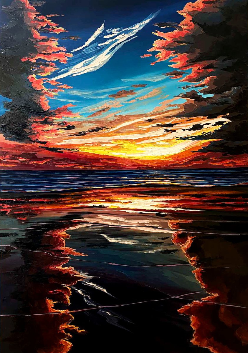 Bright sunset by Elena Adele Dmitrenko