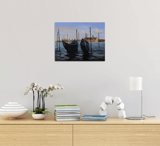 Boats In Venice - Venice painting