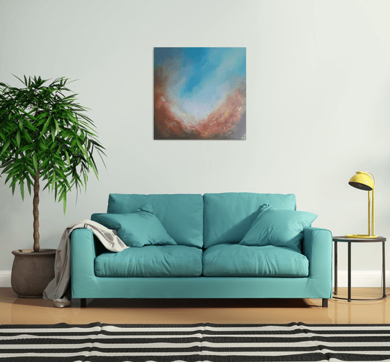 Infinite Movement (Large Deeply Textured Oil Painting 80cms X 80cms)