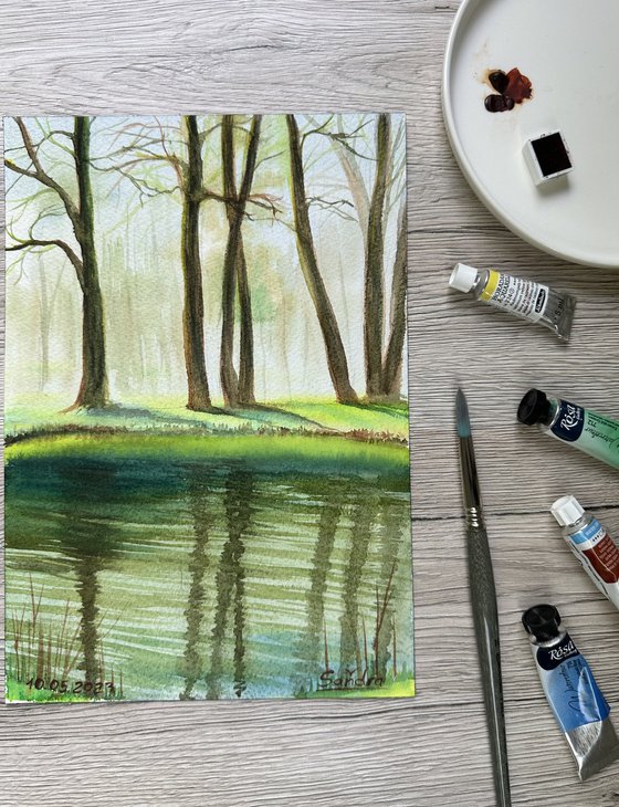 Green Reflections of Spring