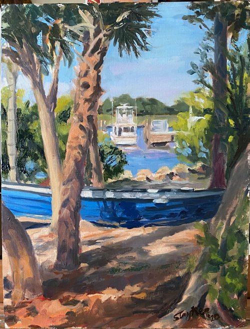 Boynton Inlet through the Trees by Dale Stryker