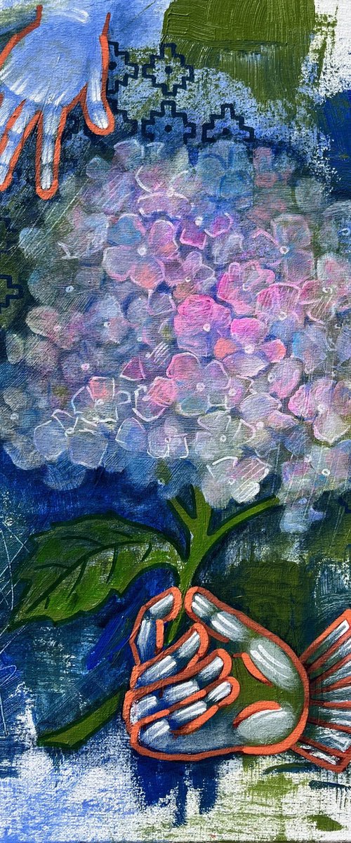 Flowers of hydrangea by Yuliia Chaika