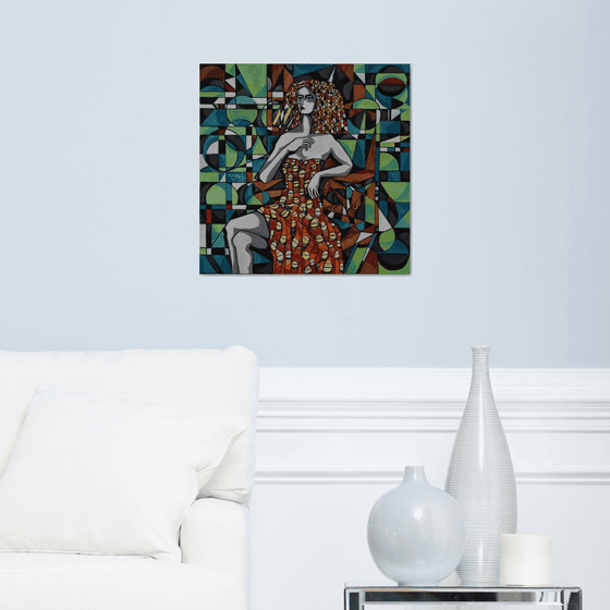 Seated model