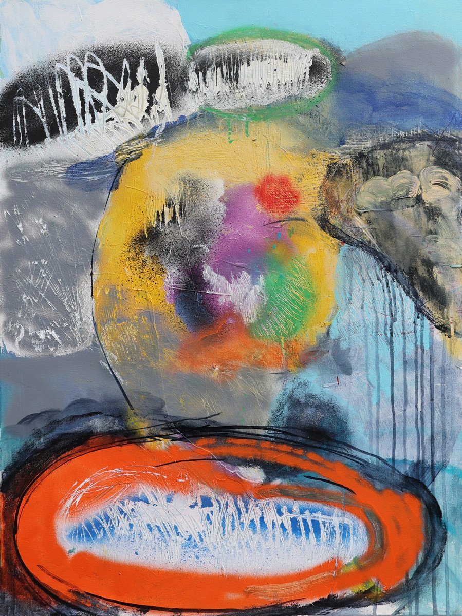 Composition With Yellow And Orange By Artem Andreichuk, 24 X 31, Artwork For Sale On Artfinder