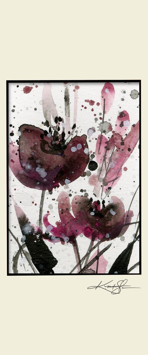 Petite Impressions 9 - Flower Painting by Kathy Morton Stanion by Kathy Morton Stanion