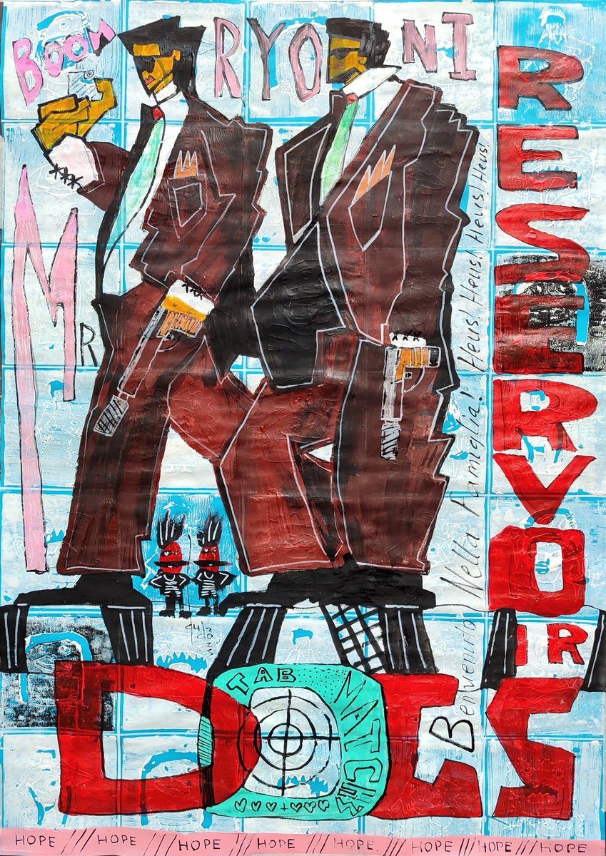 Urban And Pop Portrait Acrylic Painting By Gurgen Arutunyan, 20 X 28, Mr Boom!, Original Artwork