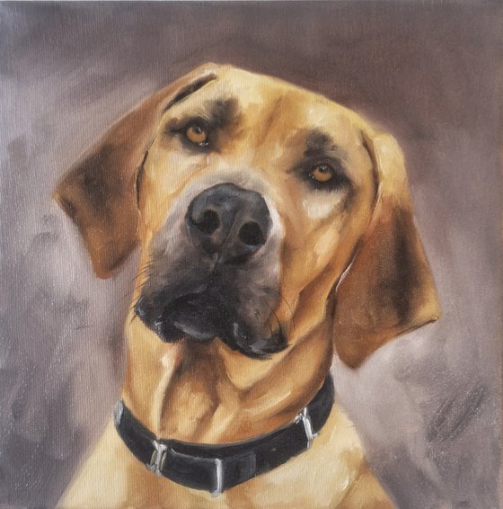 Dog Oil Painting