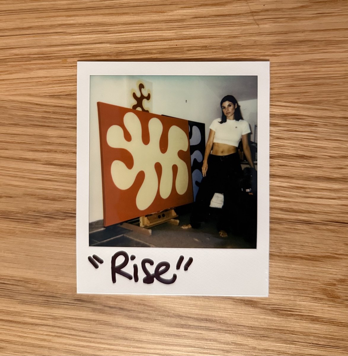 Organic Abstract Acrylic Painting By Shadia Sabagh, 60 X 48", Rise, Original Artwork