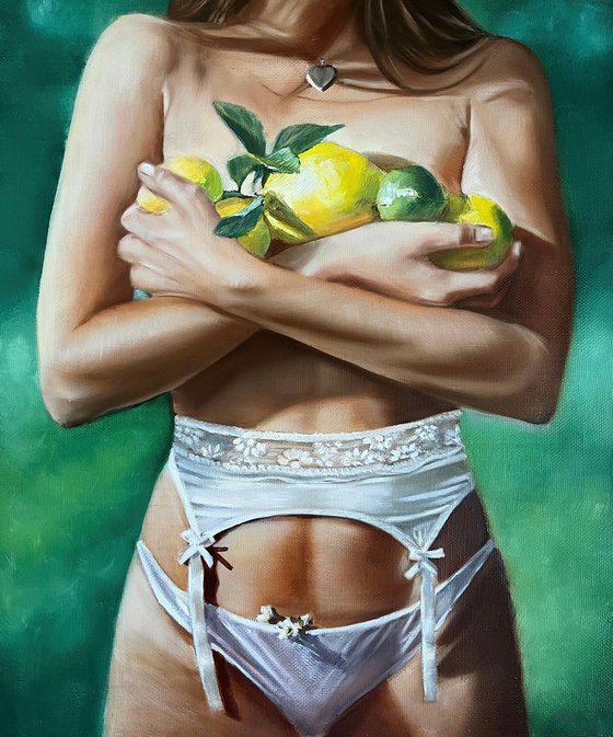 Woman and Lemons