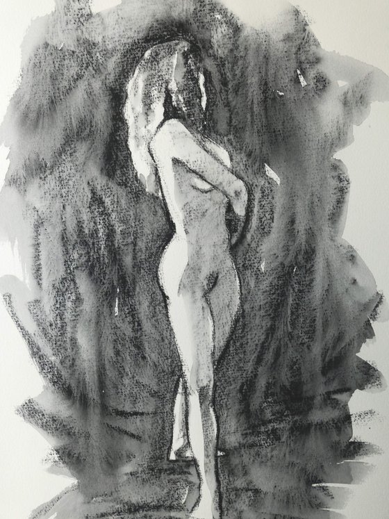 Standing female nude