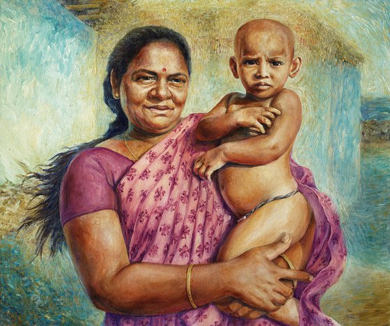 Indian Madonna With A Child