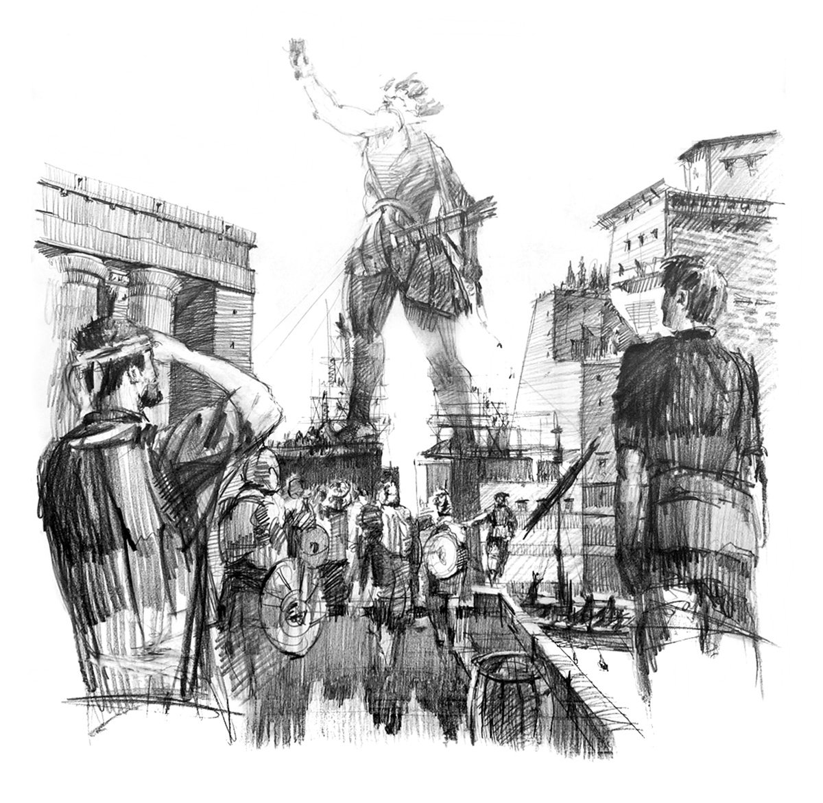 Colossus of Rhodes by Johann Zelenin