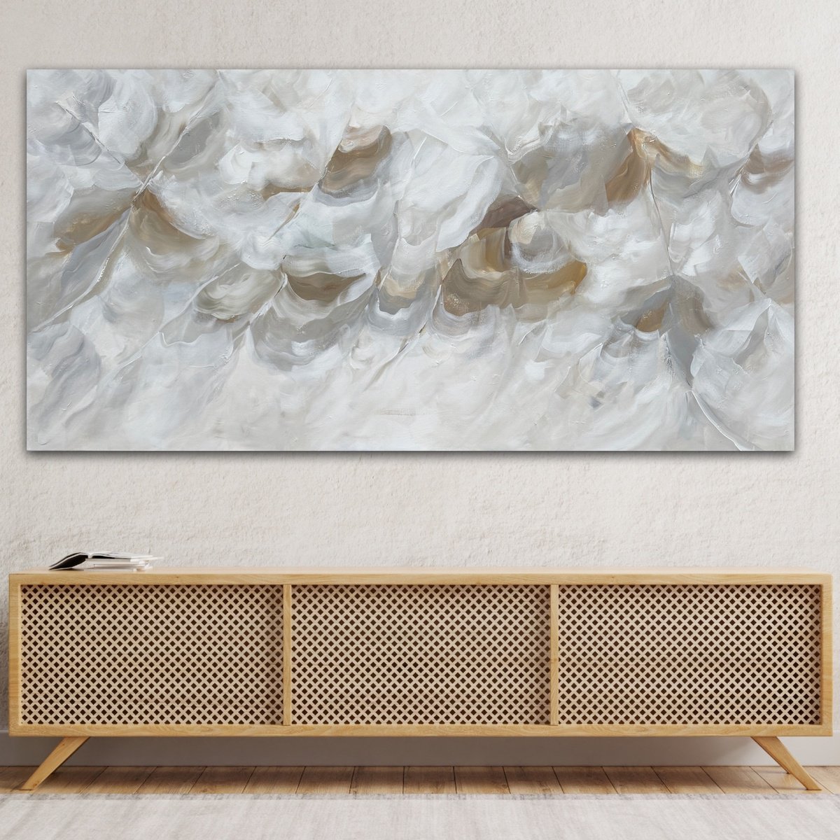 Abstract Acrylic Painting By Ivana Gigovic, 72 X 36, Ethereal Escape, Original Artwork