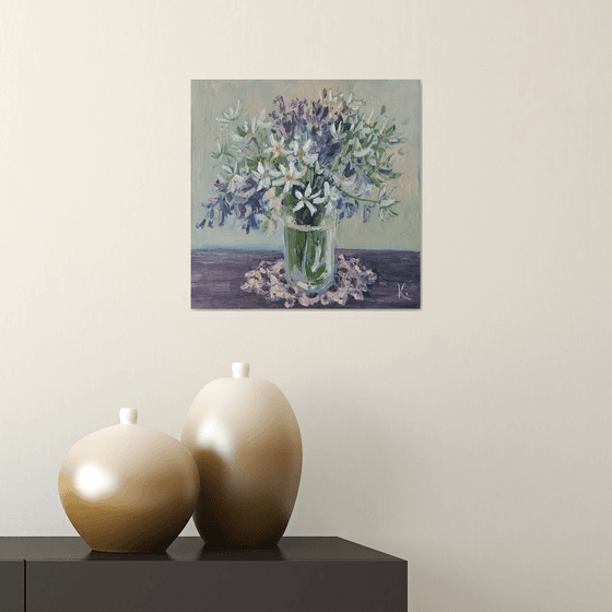 Still-life with flowers "White bouquet"