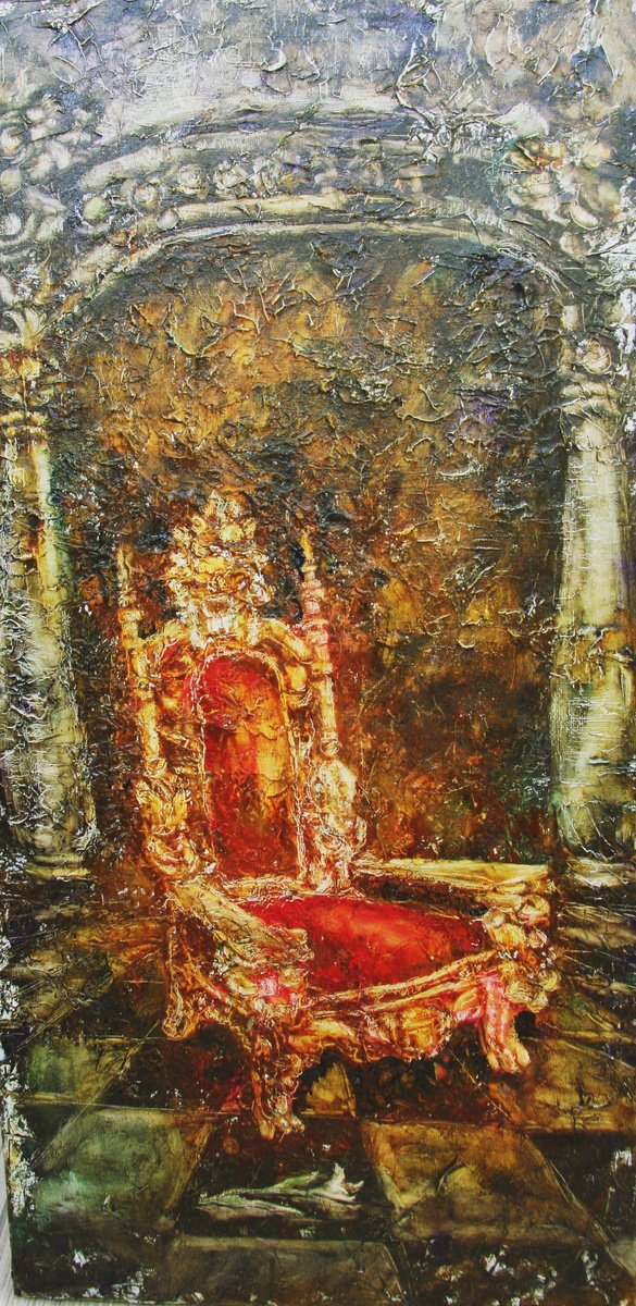 Impressionistic Cityscapes Oil Painting By Tetiana Pchelnykova, 12 X 24", Tenderness Of Queen, Original Artwork