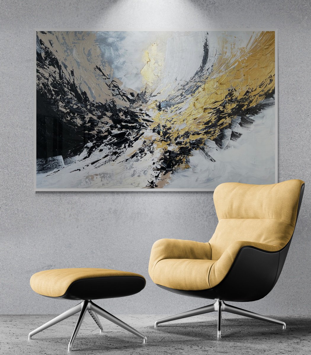 Abstract Acrylic Painting By Julijana Ravbar, 59 X 39", Wind Of Change, Original Artwork